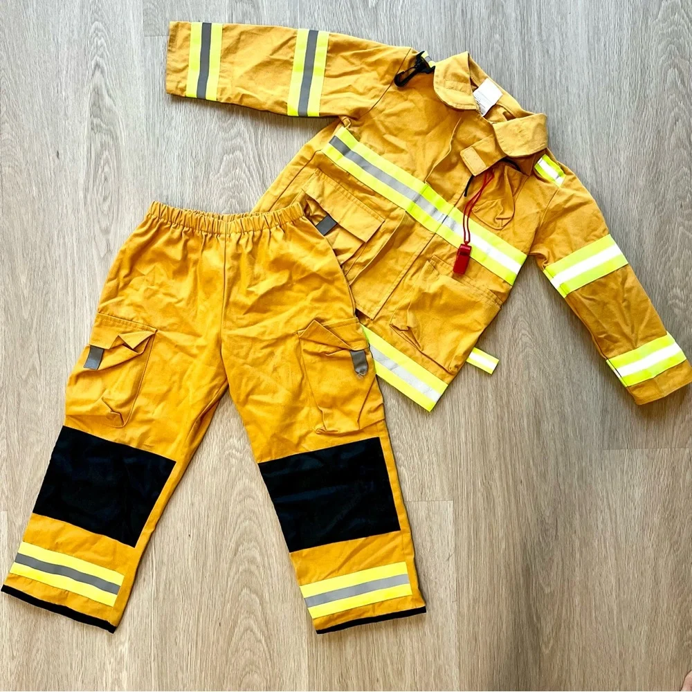 TEETOT⚡️Little Fireman Costume w/ Whistle Set_Sz 5/6